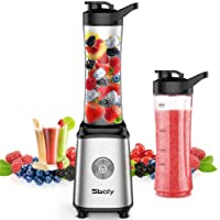 Sboly Batidora de individual-Smoothies Licuadoras para verduras y frutas- Batidora Portátil con 2 Tritan sin BPA 600ml…